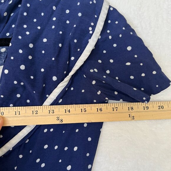 Lanz Originals Navy White Polka Dot Short A-Line Dress Size S Sailor Retro - Picture 9 of 9